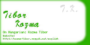 tibor kozma business card